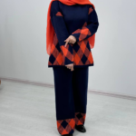 ست بافت تونیک شلوار لوزی(پک5 عددی)