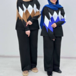 ست بافت تونیک شلوار لوزی(پک5 عددی)