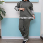 ست بافت تونیک شلوار پایین لوزی(پک6 عددی)