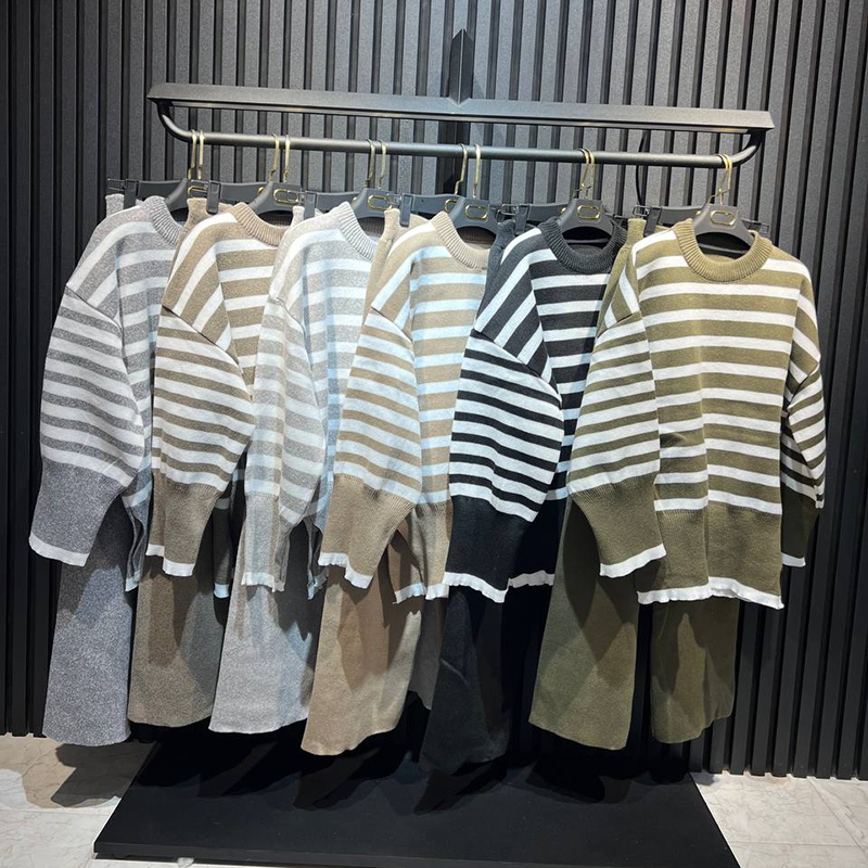 ست بافت تونیک شلوار پایین کش(پک3 عددی)