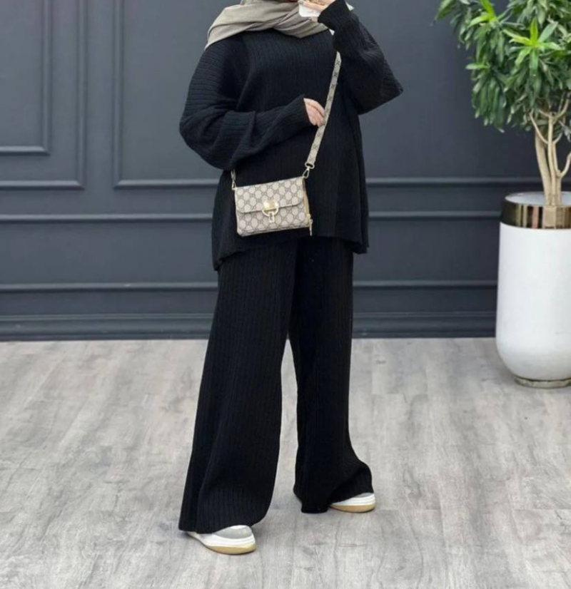 ست بلوز شلوار سوپر لش كش بافت(پک 4 عددی)