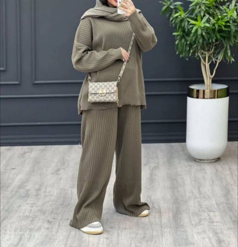 ست بلوز شلوار سوپر لش كش بافت(پک 4 عددی)