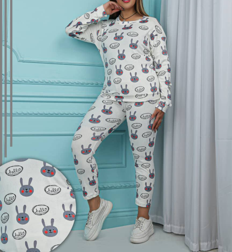 ست بلوز شلوار مخمل استیکری(پک 6 عددی)