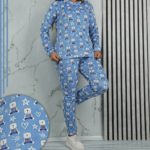 ست بلوز شلوار مخمل استیکری(پک 6 عددی)