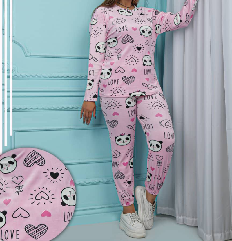 ست بلوز شلوار مخمل استیکری(پک 6 عددی)