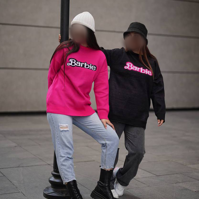 بلوز بافت حرفه ای طرح  تک باربی(پک 3 عددی)