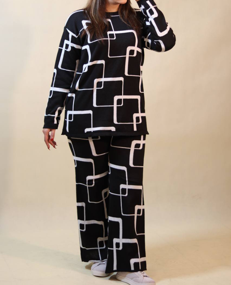 ست بافت تونیک شلوار مربع(پک6 عددی)