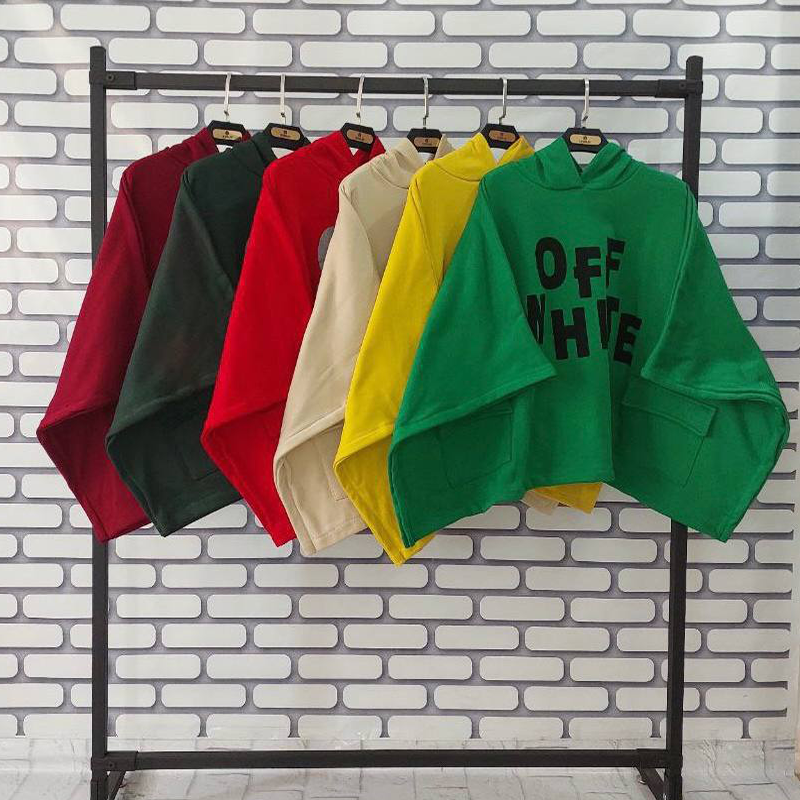 هودی خفاشی پانچ ۲جیب آف وایت  (پک 3 عددی)