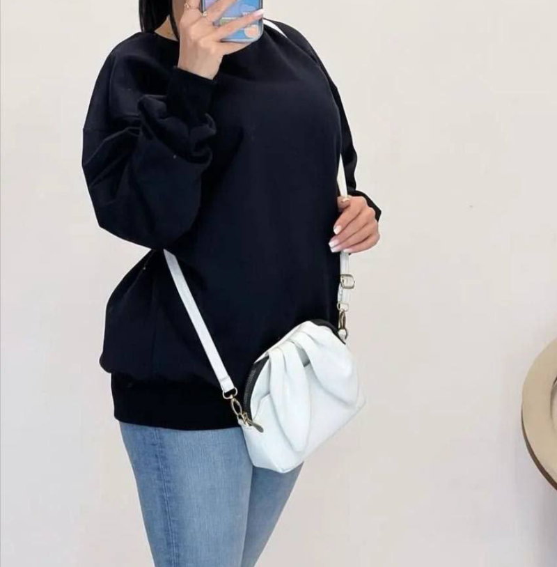 بلوز دورس ۲نخ یقه گرد ساده (پک 4 عددی)