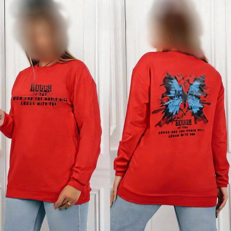 بلوز آستین دار پروانه (پک 6 عددی)