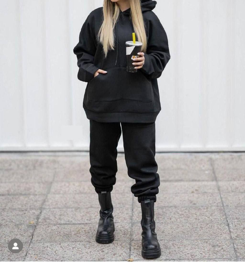 ست هودی شلوار تو‌کرکی ساده (پک 4 عددی)