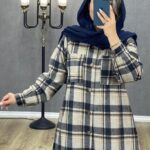 مانتو زنانه ۲جیب یقه مردانه دکمه چوبی (پک 3 عددی)