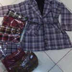 مانتو کتی آستردار و کمربندار(پک 4 عددی)