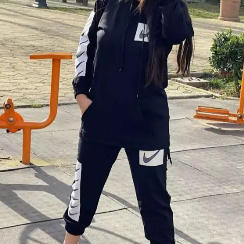 هودی جیبدار و شلوار نایک (پک 3 عددی)