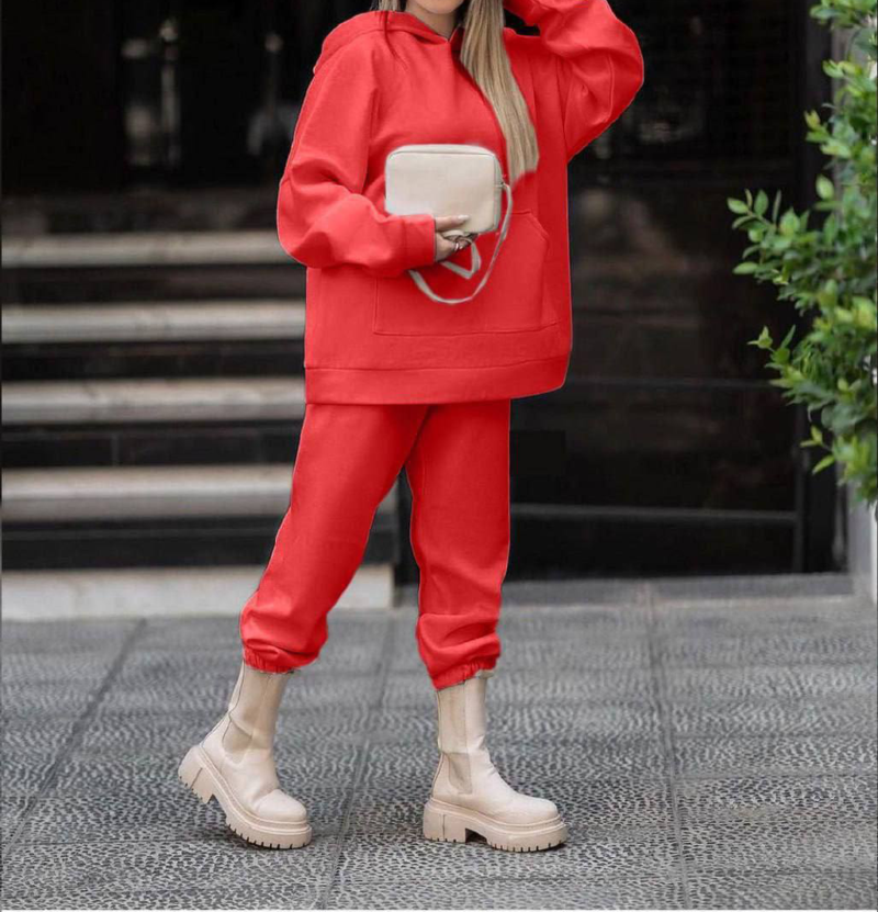 ست هودی شلوار تو‌کرکی ساده (پک 4 عددی)