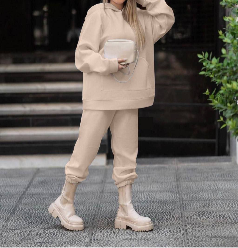 ست هودی شلوار تو‌کرکی ساده (پک 4 عددی)