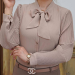 شومیز استین‌پلیسه کرواتی (پک 4 عددی)