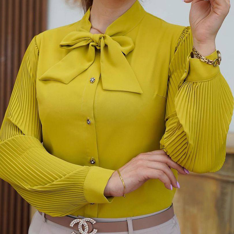 شومیز استین‌پلیسه کرواتی (پک 4 عددی)