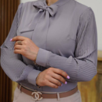 شومیز استین‌پلیسه کرواتی (پک 4 عددی)