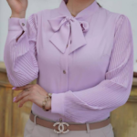 شومیز استین‌پلیسه کرواتی (پک 4 عددی)