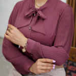 شومیز استین‌پلیسه کرواتی (پک 4 عددی)