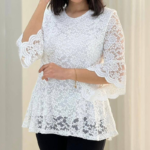 شومیز گیپور دانتل ترک قواره دار (پک 4 عددی)