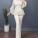 شومیز گیپور دانتل ترک قواره دار (پک 4 عددی)