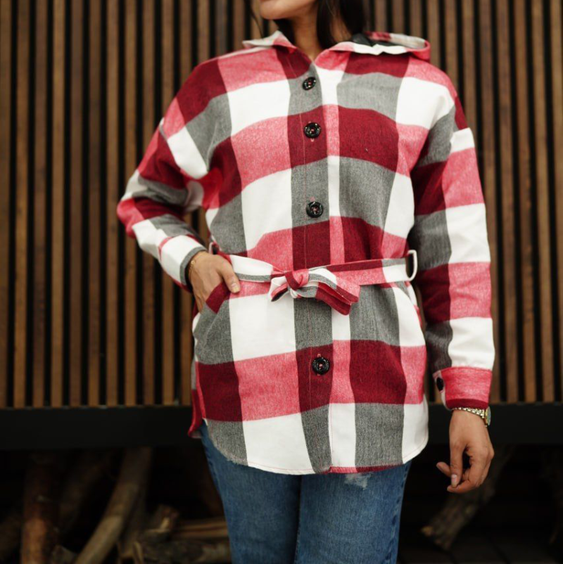 مانتو چهارخونه پشمی(پک 3 عددی)