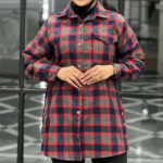 مانتو ۲جیب بغل دکمه یقه مردانه (پک 4 عددی)