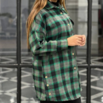 مانتو ۲جیب بغل دکمه یقه مردانه (پک 4 عددی)