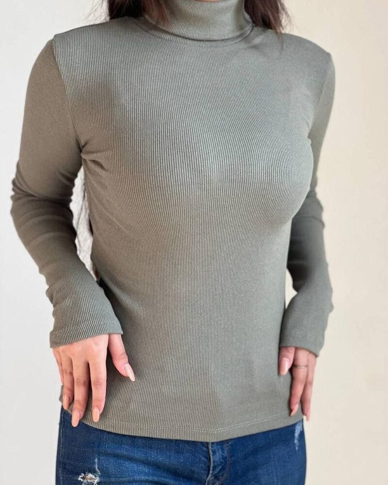 بلوز استین دار یقه اسکی فینگری (پک 6 عددی)