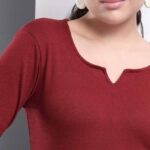 کراپ آستین دار یقه V (پک 6 عددی)