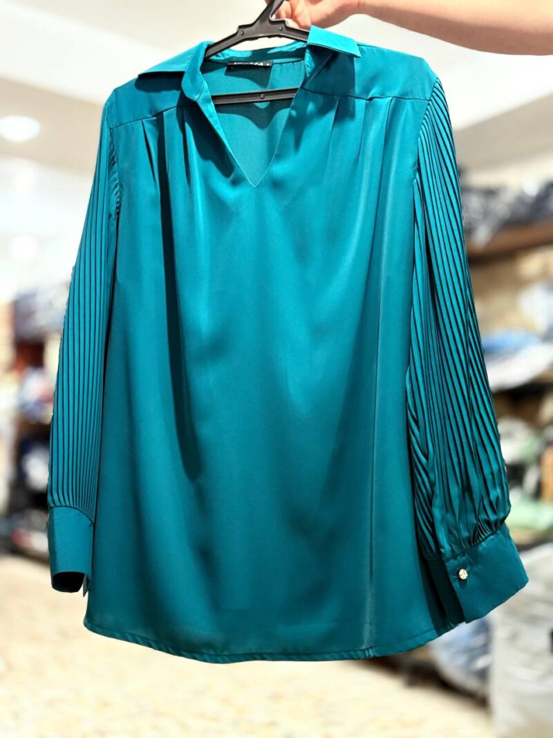 شومیز الیزه  آستین پیلیسه (پک 4 عددی)