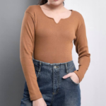 کراپ آستین دار یقه V (پک 6 عددی)