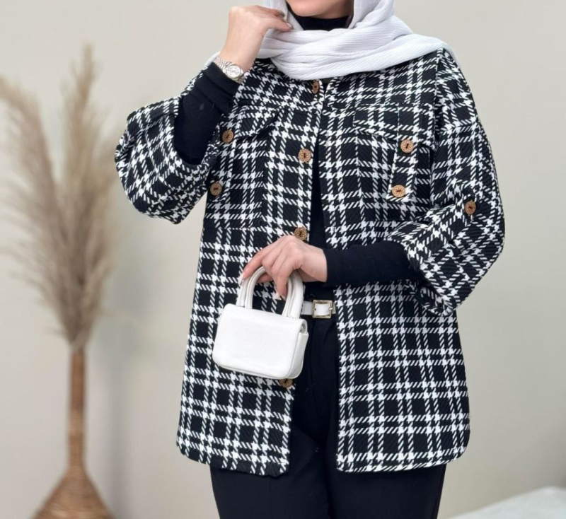 مانتو مدل جیب صلیبی (پک 4 عددی)