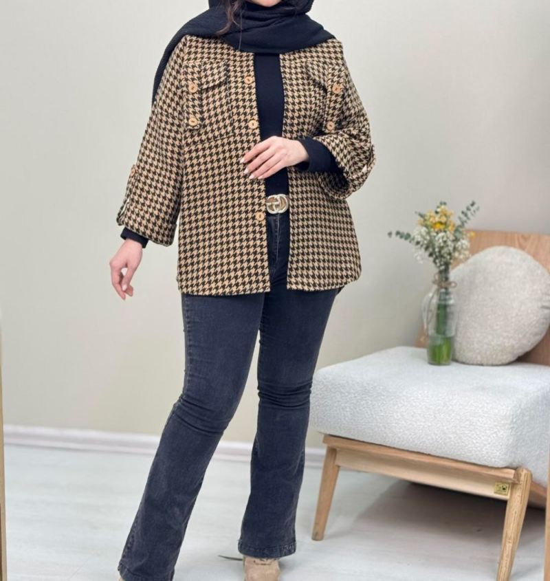 مانتو مدل جیب صلیبی (پک 4 عددی)