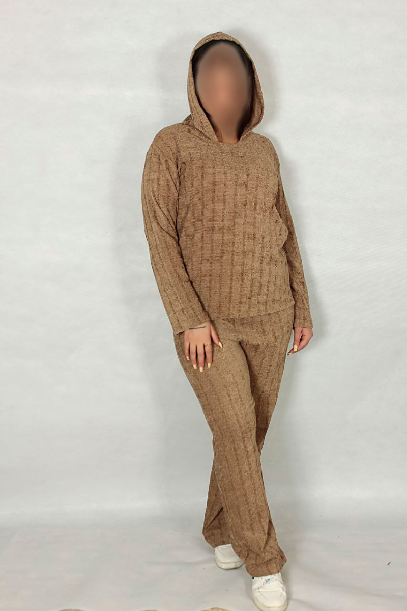 ست هودی  شلوار کلاه دار بگ (پک 3 عددی)