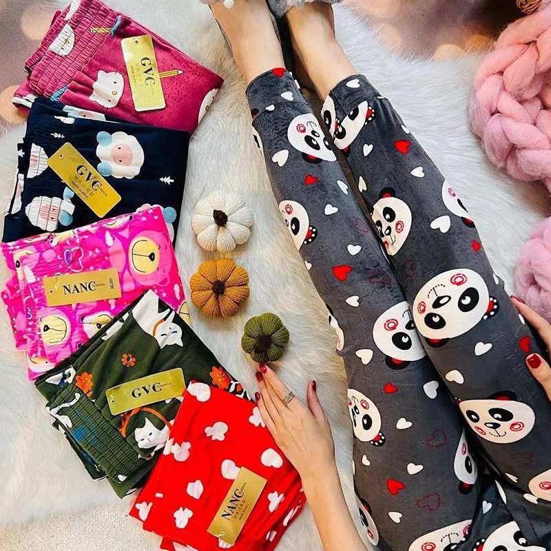 شلوار مخمل استیکری gvg طلایی اصلی (پک 6 عددی)