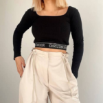 کراپ آستین بلند پایین کش (پک 6 عددی)