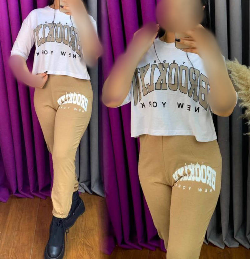 ‌ست کراپ شلوار Brooklyn (پک 4 عددی)