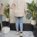 مانتو مراکشی جلو باز پشت دکمه (پک 4 عددی)