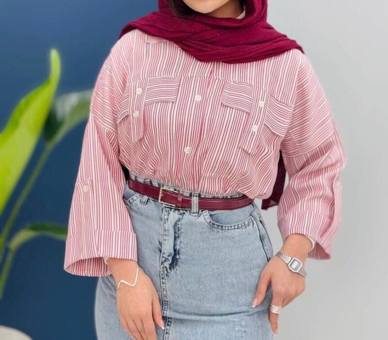 مانتو مدل جیب صلیبی (پک 4 عددی)