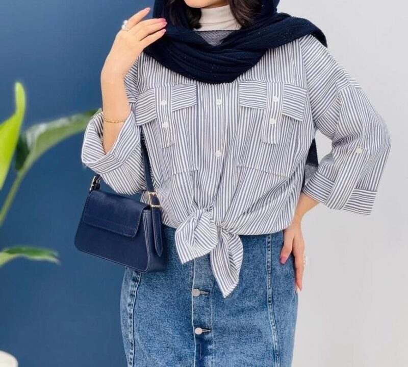 مانتو مدل جیب صلیبی (پک 4 عددی)