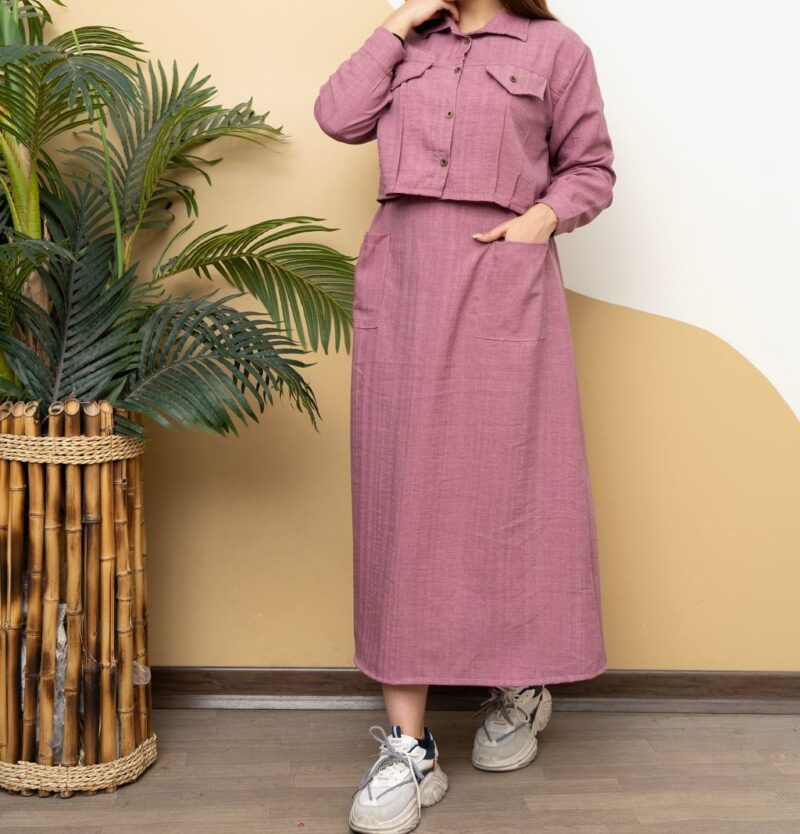 ست کت کراپ و بیلر صوفیا (پک 6 عددی)