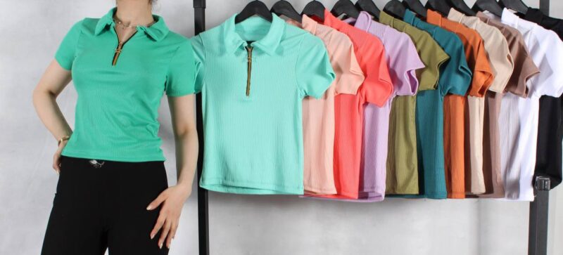 کراپ نیم زیپ  (پک 6 عددی)