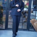 ست مانتو شلوار کتان (پک 3 عددی)