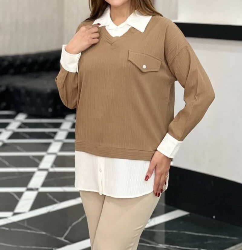 تونیک مانتویی وست ۲تیکه (پک 5 عددی)