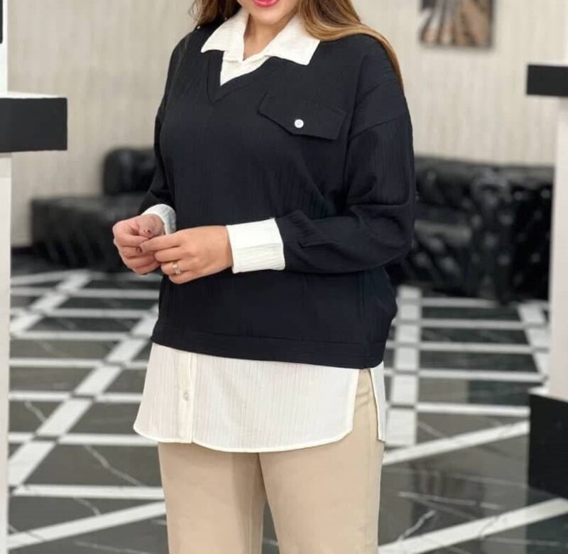 تونیک مانتویی وست ۲تیکه (پک 5 عددی)