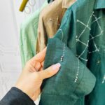 مانتو نگین دار مدل فنس (پک 3 عددی)