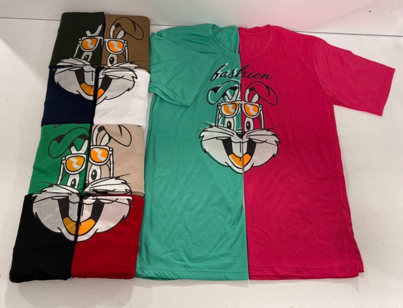 تیشرت لانگ خرگوش (پک 6 عددی)